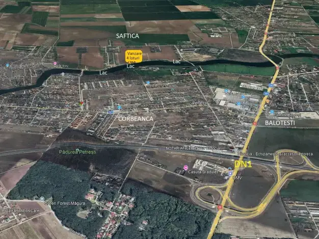Teren loturi casa 1080 mp Corbeanca  Balotesti vedere la Lac  img 6
