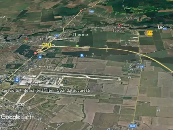 Teren 7 Ha la sosea Balotesti toate utilitatile cu PUZ aprobat rezidential img 4