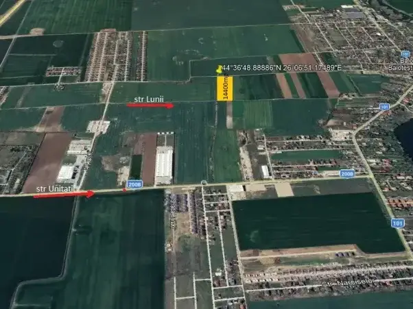 Teren Balotesti 14400 mp cu acces la 2 strazi intravilan img 3