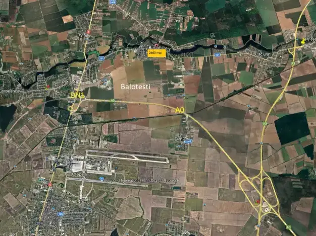 Vand 2 loturi teren Balotesti str Pescarilor sosea  utilitati cu Autorizatii construire valabile img 3