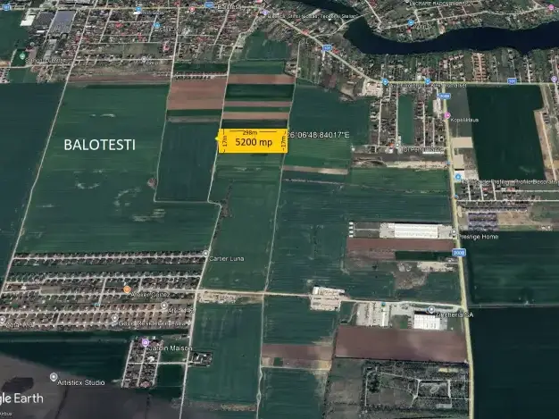 Teren Balotesti 5200 mp intravilan cu acces la 2 strazi ,la str Lunii cu str Bisericii img 4