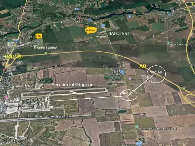 Teren Balotesti 14400 mp cu acces la 2 strazi intravilan img 4