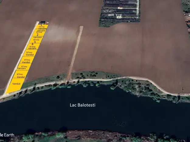 Teren loturi casa 1080 mp Corbeanca  Balotesti vedere la Lac  img 2