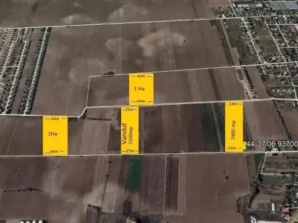 Teren Balotesti 7400 mp cu acces la 2 strazi intravilan rezidential img 3