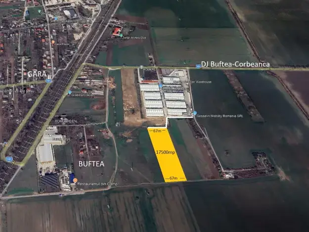 Vand teren 17500 mp Gara Buftea langa Halele Rombiz Industrial Depozitare img 6