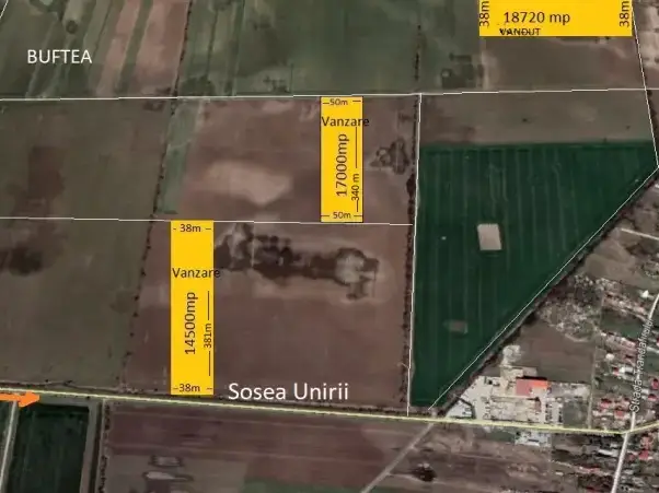 Vand teren 17000 mp intravilan apropiere DJ Corbeanca Buftea  img 6
