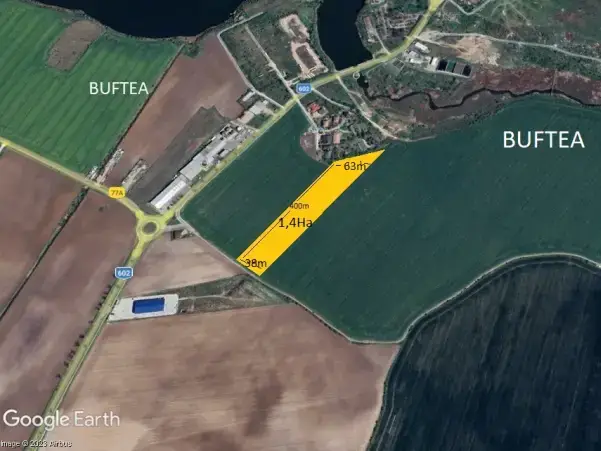 Vanzare teren 14000 mp Buftea str Milano apropiere Nod Autostrada A0 img 4