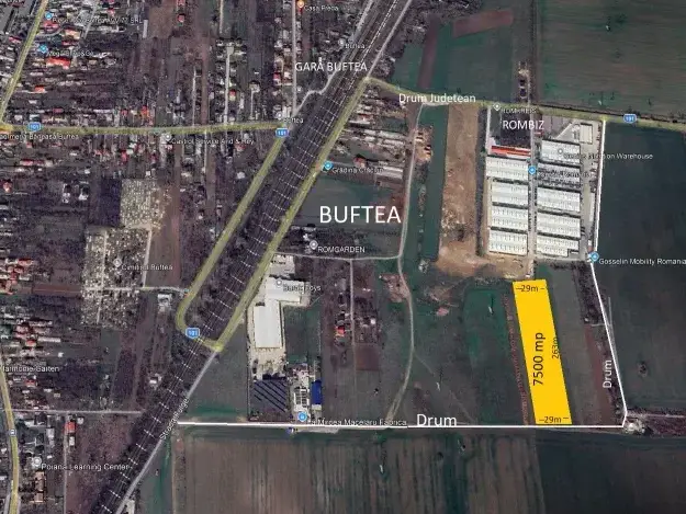Teren Buftea Gara Hale Rombiz 7500 mp Industrial Depozitare img 4