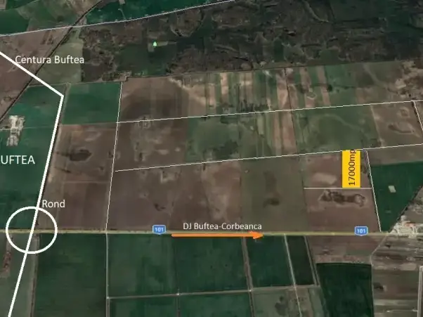 Vand teren 17000 mp intravilan apropiere DJ Corbeanca Buftea  img 5