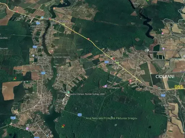 Teren la DN1 Ciolpani 27800 vedere la Padure zona mixta  img 3