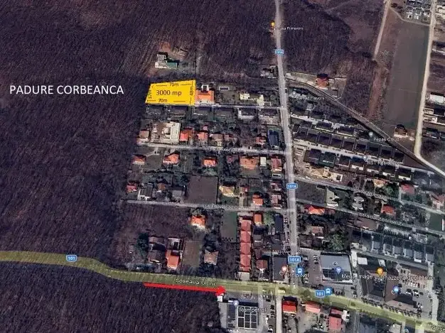 Teren Corbeanca 3000 mp 2 laturi direct la Padure utilitati img 2