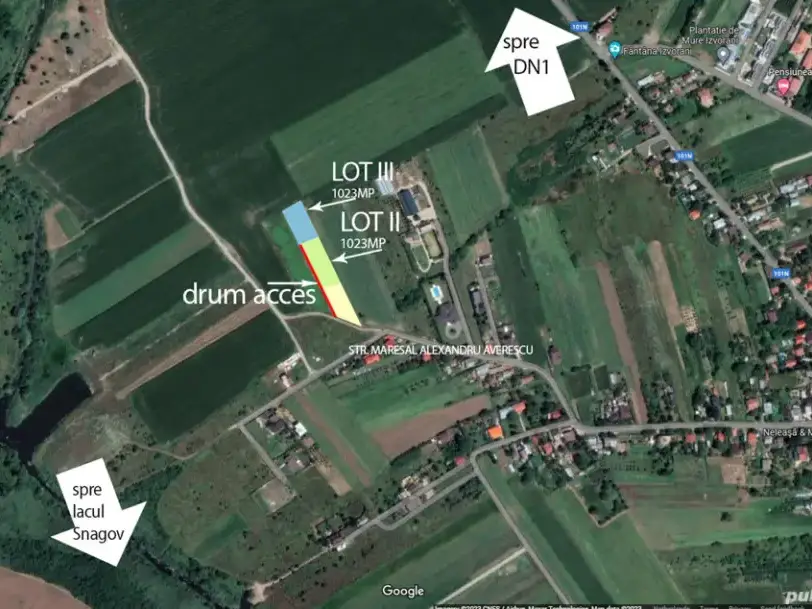 OCAZIE Loturi teren intravilan - cate 1023mp Izvorani img 3