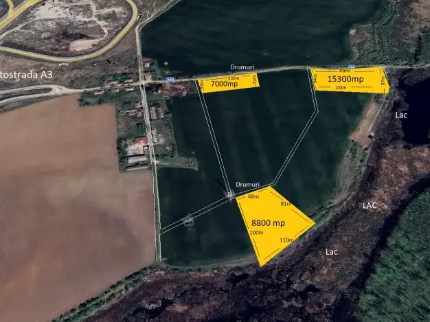 Teren Nod Autostrada A3 Snagov 8800 mp vedere Lac si Padure img 2