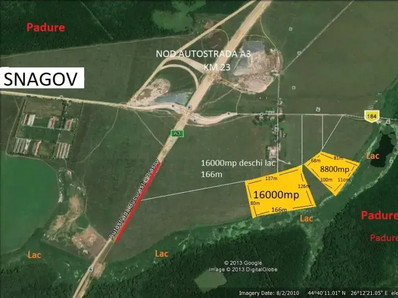 Teren Nod Autostrada A3 Snagov 8800 mp vedere Lac si Padure img 8