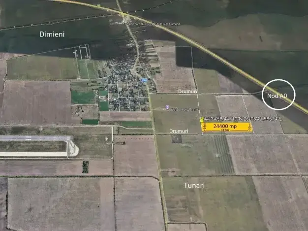 Teren Tunari Dimieni 24400 mp acces la Breteaua Nod Autostrada A0 img 4