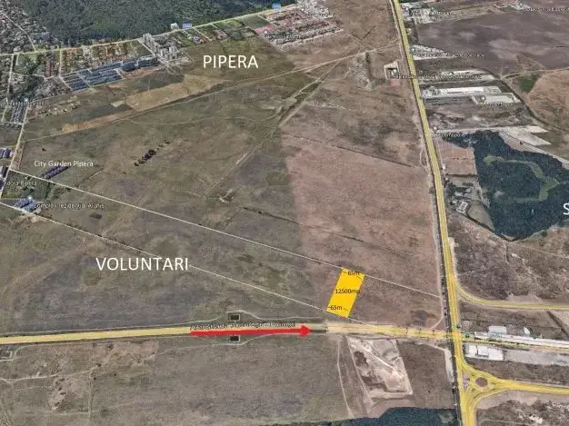 Teren Voluntari Pipera 12500 mp Rezidential acces la 2 strazi img 3