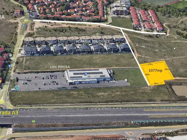 Teren 1347 mp Voluntari langa cartiere case acces la Nod Autostrada A3 img 4