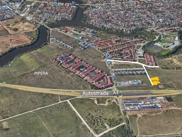 Teren 1347 mp Voluntari langa cartiere case acces la Nod Autostrada A3 img 3